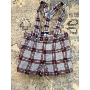 Tizza's Baby Boy Plaid Suspender Shorts 0-3 months